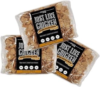Textured Vegetable Protein, Vegan Meat Substitute, 100% Hexane Free, Made with #1 Graded Yellow Soybeans, 100% Vegan, Made in USA, Gluten Free, Just Like Chicken, Unflavored (3 Pack)