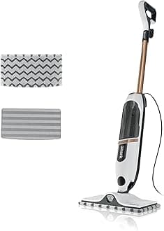 SteamSpot Steam Mop with Steam Blaster Technology, 3 Steam Modes, 2 Washable Pads, XL Removable Water Tank, Lightweight, Steam Cleaner for sealed Hard Floors, Hardwood, Tile, Laminate, S2001