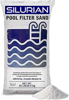 US Silica SILURIAN 20 Grade Angular Pool Filter Sand, Washed and Screened Angular Particles, Ideal for Pool Filtration and Optimal Water Clarity