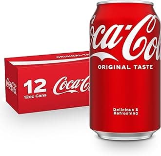 Coca-Cola Fridge Pack Soda Soft Drink, 12 fl oz Cans, 12 Pack - Classic Cola Soda Cans