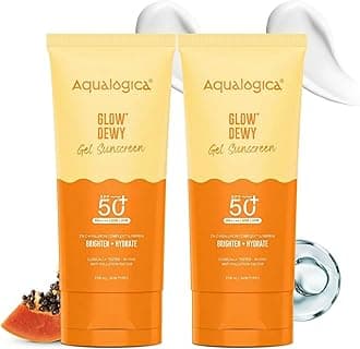 Glow+ Dewy Lightweight & Hydrating All Skin Type Sunscreen With Spf 50+ & Pa++++ For Uva/B & Blue Light Protection & No White Cast - 80G Pack Of 2