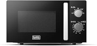 Microwave Oven, 20L, 700W, 5 Power Levels, Defrost Function, 35-Min Timer, 255mm Glass Turntable for Even Cooking, Easy-Clean Cavity, Stylish Chrome Knobs – Black, MZ2005P-B5