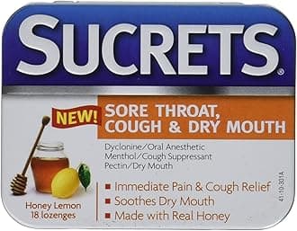 Lozenges, Sore Throat & Cough Honey Lemon, 18 ct (Pack of 1)