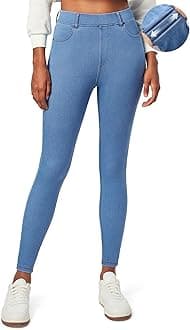 IUGA Jeggings for Women Tummy Control Stretchy Jeans for Women High Waisted Pull on Skinny Jean Leggings with Pockets Trendy