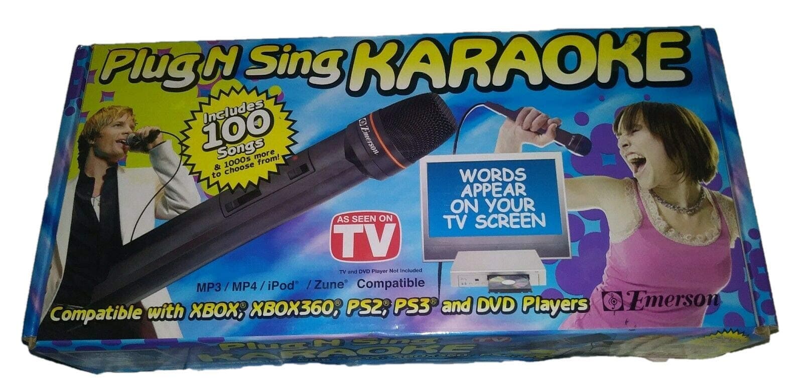 Emerson Plug N Sing Karaoke Includes 100 Songs