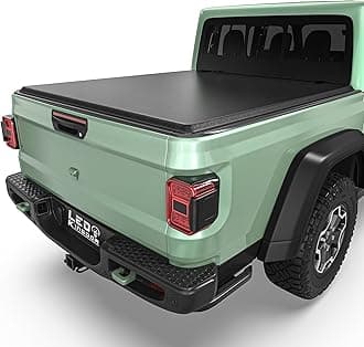 LEDKINGDOMUS Soft Roll-Up Tonneau Cover Fits for Jeep Gladiator JT 2020 2021 2022 2023 2024 2025 2026, 5ft Bed, Full Protection with Durable Double-Layer PVC