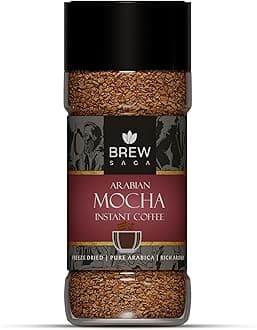 Arabian Mocha Instant Coffee | 100% Arabica | Freeze-Dried | Ideal Flavoured Coffee | No Added Sugar | Makes 50 Cups | 100 Gram | Cafe Like Coffees At Home | Coffee Powder In Fresh