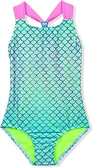 Girls One Piece Swimsuits Crossback Swimwear Beach Bathing Suit 3-14 Years