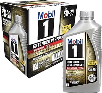 Mobil 1 Extended Performance High Mileage Full Synthetic Motor Oil 5W-30, 1 Quart (6-pack)