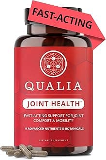 Qualia Joint Health 9 Advanced Joint Health nutrients: denatured Collagen, boswellia, tumeric, Boron, Ginger, L-carnitine. Cartilage Health, Tendon Strength, Healthy Joint Aging (1 Month Supply)