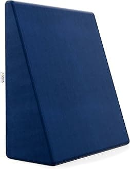 FOVERA Bed Wedge Pillow with Memory Foam, Back Support Cushion for Acid Reflux, GERD, Snoring, Post Surgery, Pregnancy and Relaxing in Bed (Velvet Navy Blue, Small - 20 x 20 x 7 Inch, Pack of 1)