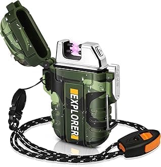 Lafagiet Arc Lighter Waterproof Double Arc Plasma USB Rechargeable Flameless Electric Lighter for Candle Camping