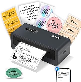 iDPRT Shipping Label Printer 4x6 Bluetooth Thermal Label Printer for Small Business and Shipping Package, Support Android, iPhone, Windows, macOS, Widely Used for Amazon, Shopify