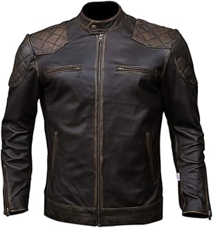 Black Casual Real Leather Jacket for Mens | Genuine Lambskin Motorcycle Biker Jackets