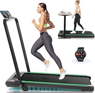 ANCHEER Treadmill with 12%/15% Incline, Folding Walking Pad with Handle Bar, 320-450lb Capacity Under Desk Foldable 3.5HP Treadmills for Home/Office/Gym,Installation-Free