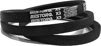 BESTORQ 8V1000 Rubber V-Belt, Wrapped, Black, 100" Length x 1" Width x 0.96" Height, Pack of 3