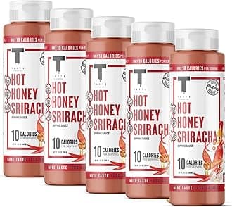 Taste Flavor Co. Grilling, Dipping Sauce and Marinade, Great Tasting, Low-Calorie Sauces, Keto Friendly, No Oils (5 Pack, Hot Honey Sriracha)
