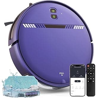 Robot Vacuum and Mop Combo, Vaccum Robot 2 in 1 with WiFi/App/Voice, Schedule, Water Tank and Dustbin, Self-Charging, Slim, Ideal for Hard Floor, Pet Hair, Carpet