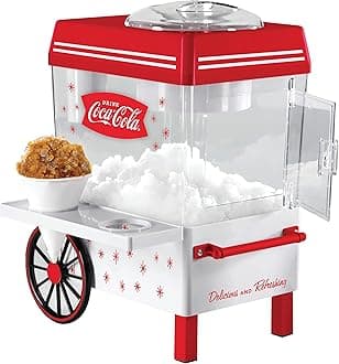 Nostalgia SCM550COKE Coca-Cola Snow Cone Maker & Shaved Ice Storage