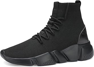 Mens Walking Shoes Breathable Knit Slip On Sneakers Lightweight Athletic Gym Shoes