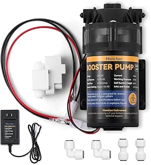 Booster Pump Complete Kit for Home RO Reverse Osmosis Water Purification System, Quick-Connection Design, High Pressure Switch