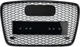 Topteng Gloss Black Front Bumper Radiator Vent Mesh Grille Grill for Audi Q7 SQ7 2005-2015