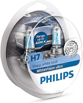 Philips WhiteVision ultra H7 car headlight bulb, 4.200K, set of 2
