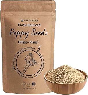 Farm Sourced Poppy Seeds 200gm (Khas Khas), Indian Posta Dana, No Artificial Colors and Preservatives, Seeds for Eating.