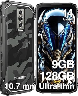 Blade 10 Rugged Smartphone, 10.7mm Thin Rugged Phone, Android 14, 6.56" HD+ 90Hz IPS Screen, Octa-Core,9GB+128GB/2TF, 5150mAh Battery,16MP Camera, IP68/IP69K/Dual 4G SIM/Face ID/GPS/OTG(Gray)