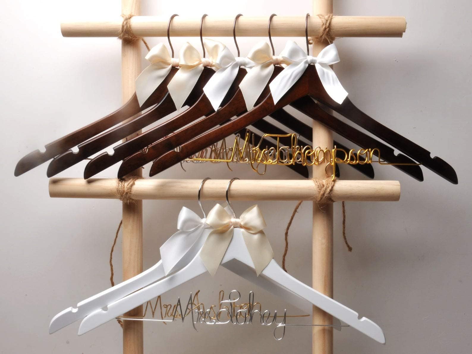Wedding Hanger 10 Set, DIY Wedding Custom Name Hanger, Personalized Hanger, Bridesmaid Gift