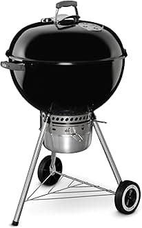 Original Kettle Premium Charcoal Grill, 22-Inch, Black – Outdoor BBQ Grill with Built‑In Thermometer, Heat Control Dampers & One‑Touch™ Cleaning System