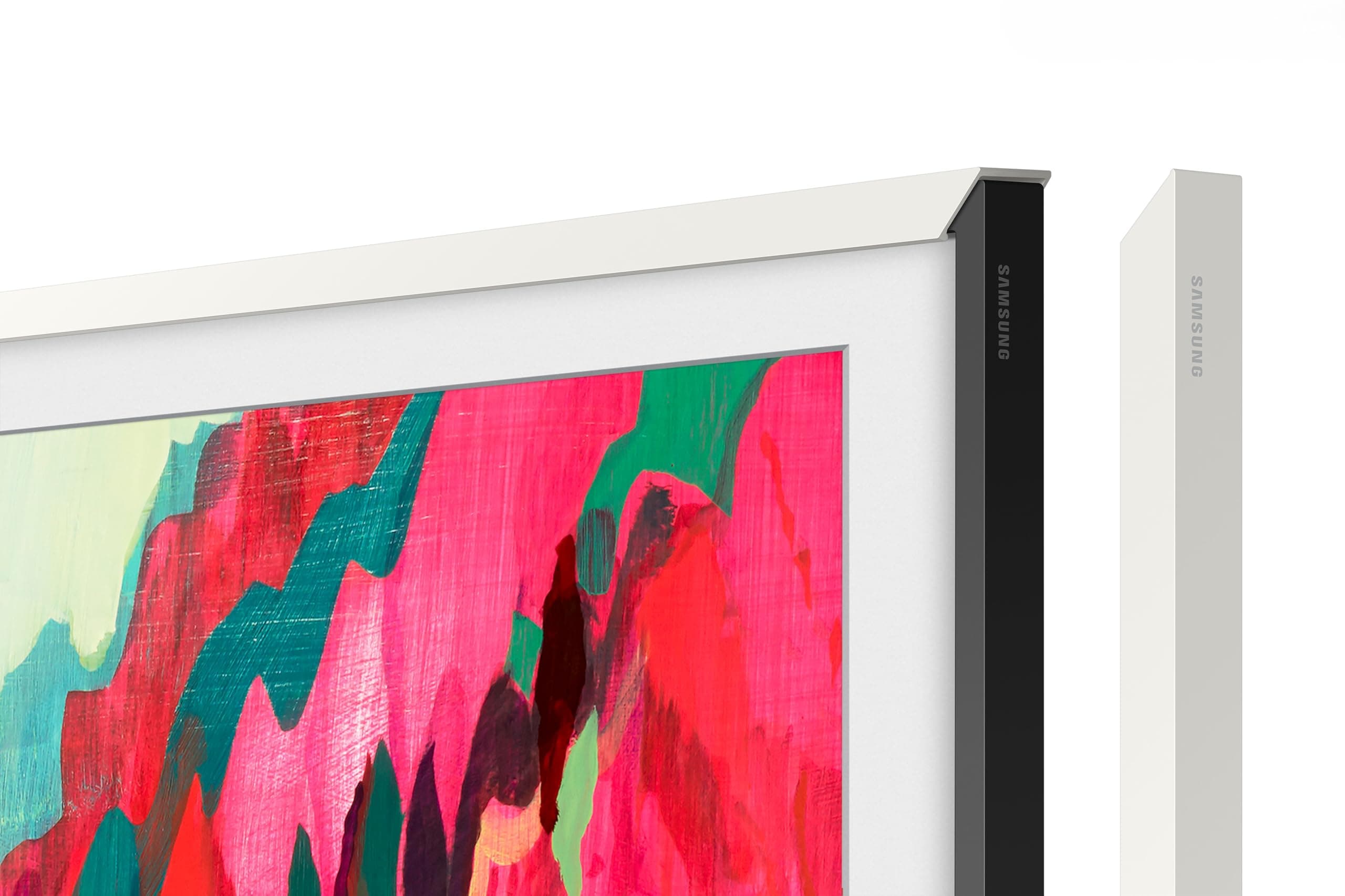 Samsung 65-inch The Frame Customizable Bezel Modern White (VG-SCFA65WTBZA, 2021 Model)