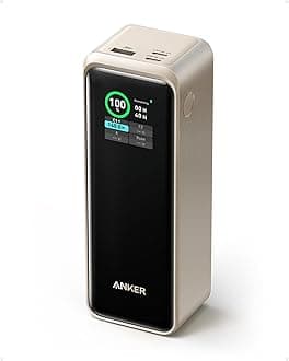 Anker Prime 27,650mAh Power Bank (250W), 3-Port Portable Charger, Smart App, Compatible with iPhone 16/15/14/13 Series, Samsung, Dell, AirPods, and More (Charging Base Not Included)