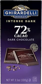 Intense Dark Chocolate Bar, 72% Cacao, 3.5 Oz Bar