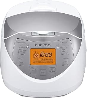 CUCKOO Micom Rice Cooker, 6 Cup Uncooked / 12 Cup Rice Cooker, Korean Fuzzy Logic Rice Cooker, Delay Timer & Warm Function, All-Purpose Food Steamer with Non-Stick Inner Pot, Silver (CR-0632F)