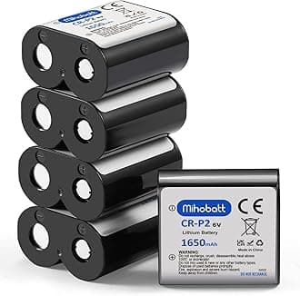 5-Pack CR-P2 Battery, 6V 1650mAh Lithium Replacement for 223A, DL223A, EL223AP, and 2CR-P2