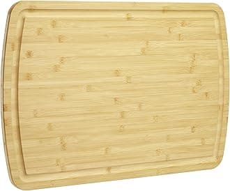 GAOMON Extra Large Bamboo Cutting Board for Kitchen, 30 x 20 Inch Wooden Chopping Board, Stove Top Cover Wood Butcher Block with Juice Groove for Meat Turkey Carving Charcuteries, 0.8" Th