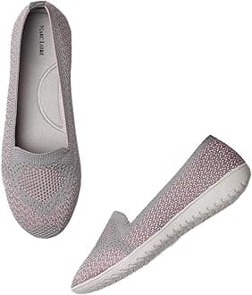 Marc Loire Women's Athleisure Knitted Active Wear Slip-On Ballet Loafer Shoes for Daily Walking