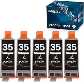 Compatible 35 PGI 35 / PGI35 Ink Cartridge Replacement for Canon PGI 35 / PGI35 with Pixma TR150 iP110 iP100 Mini260 Mini320 Printer (5 Pack,Black)