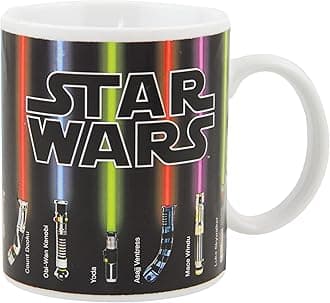 Paladone Star Wars Lightsaber Heat Change Mug - Officially Licensed Disney Merchandise, Add Hot Drink to Reveal Lightsabers, Gift for Star Wars and Mandalorian Fans, 295ml (10 fl oz)