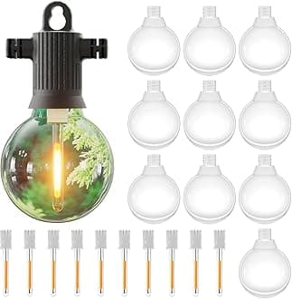ZOTOYI 10PCS Light Bulbs + 10PCS Replacement Filaments for ZOTOYI‘s Outdoor String Festoon Lights LED 2700K Warm White, 10 Packs for S14, ST38, G40