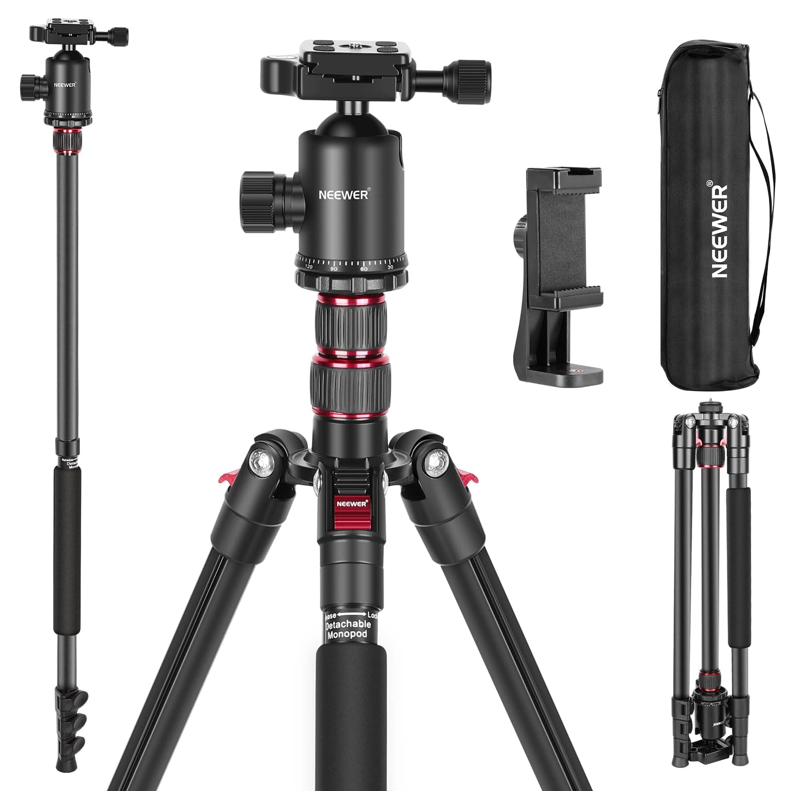 77 Inch Camera Tripod Monopod for DSLR
