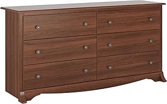 Prepac Sonoma 6-Drawer Double Dresser for Bedroom, Wide Chest Storage, Traditional Furniture, 17.5" D x 59" W x 29" H, Cherry