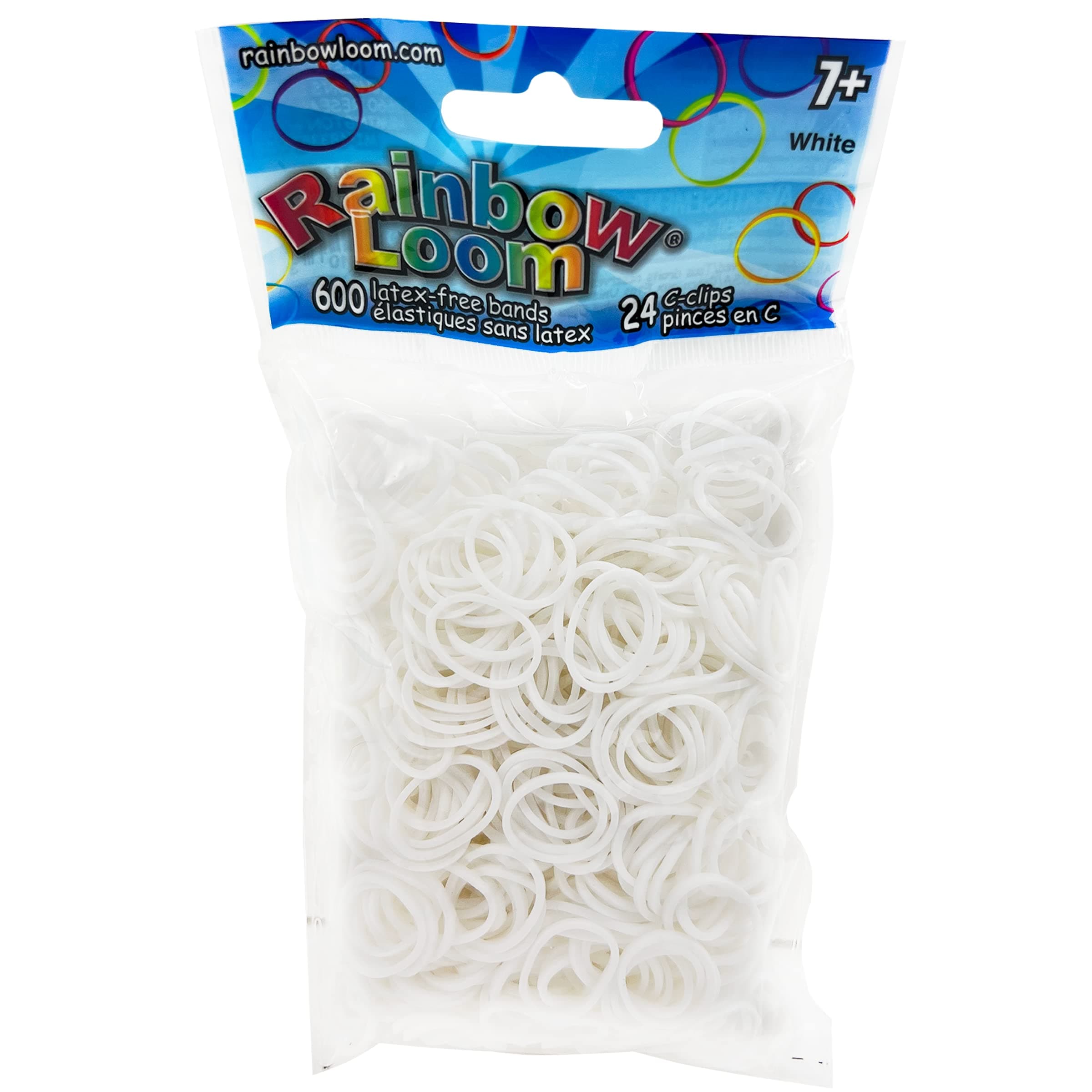 Rainbow Loom Solid Bands-White