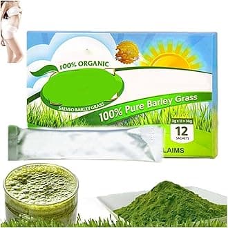 Salveo Barley Grass Powder, 100% Pure and Organic Salveo Well Organic Barley Grass Juice Powder, Boost Your Health Naturally, Excrete Body Waste in Just 2 Weeks (1)