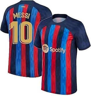 Sports Soccer Boys Football Jersey Argent Messi 10 Home Jersey T-Shirt 2023/2024 (Kids,Boys,Men)