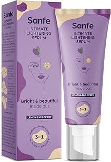 Sanfe Intimate Lightening Serum - 50g | For Dark Underarms, Inner Thighs, Knees And Bikini Area | With Kojic Acid, Vitamin C, Natural Lemon and Mulberry Extracts (Intimate Lightening Serum - 50 gms)