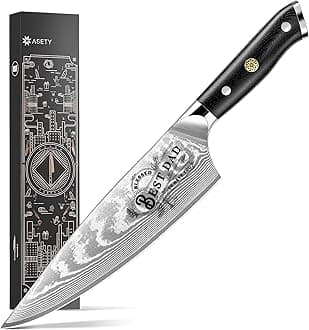 Men Gifts: Damacus Chef Knife - Gifts for Dad, Birthday Gift from Daughter Son Kids, Full Tang G10 Handle, Christmas, Thanksgiving Best Dad Ever Father Gifts