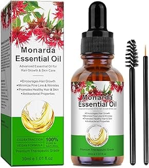 Monarda Oil,Monarda Essential Oil Skin Nourishing & Anti-aging, Reduce Facial Acne, Promoting Hair Growth & Nail Health, Relieve Skin Allergies & Itching, for All Skin Types 30ml
