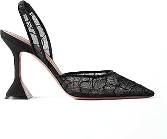 Slingback Mesh Mule Heels for Women with 3.75 Inches Heel